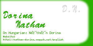 dorina nathan business card